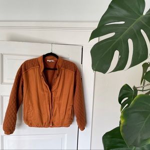 Anthropologie Marigold Quilted Bomber Jacket XS